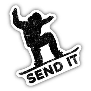 Send It Snowboarder Sticker - Lighten Up Shop