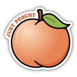 Just Peachy Peach Sticker - Lighten Up Shop