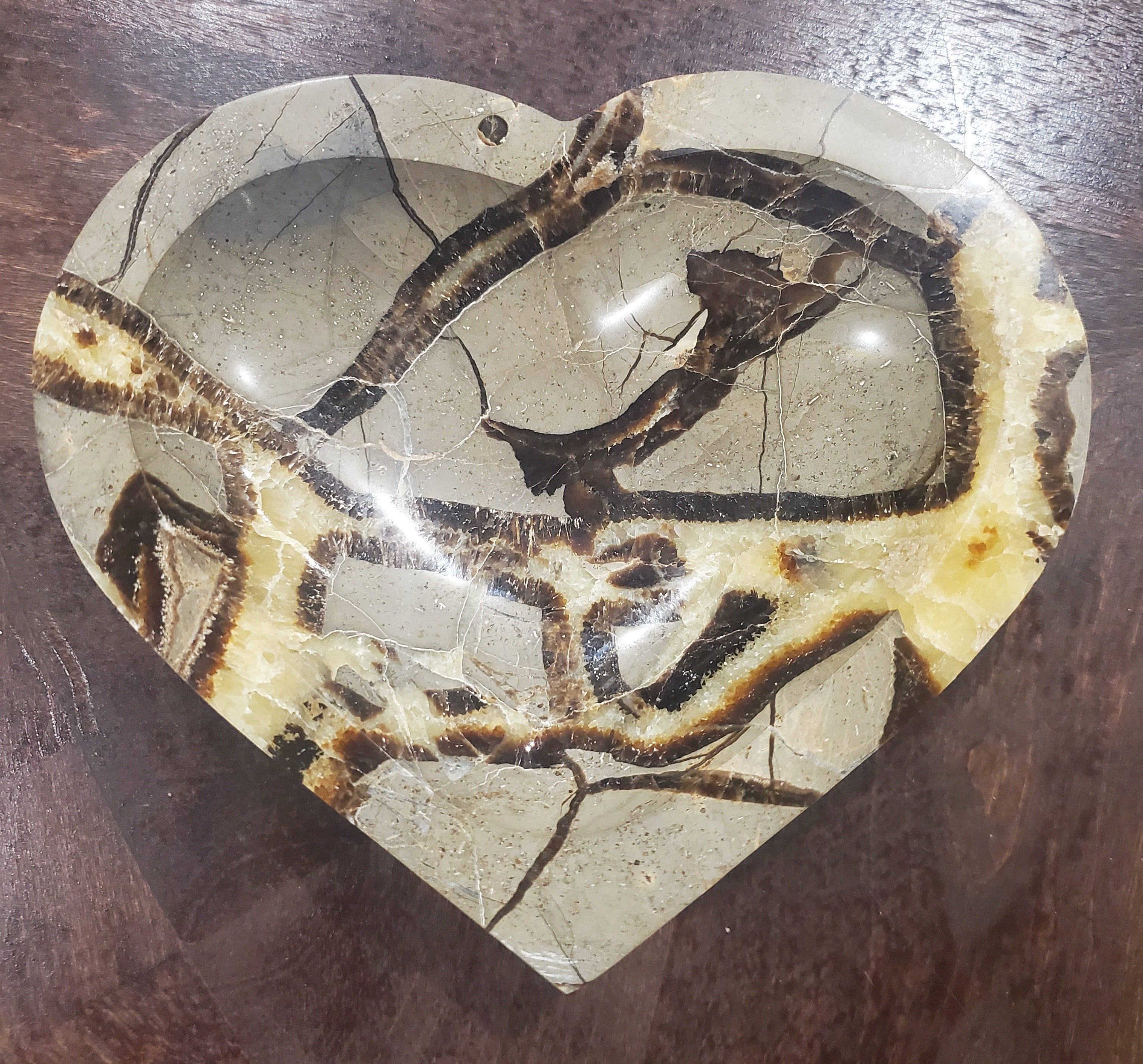 Septarian Heart Dish Medium - Lighten Up Shop