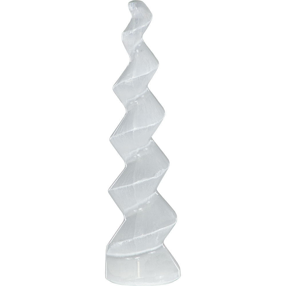 Selenite Spiral Tower $25 - Lighten Up Shop