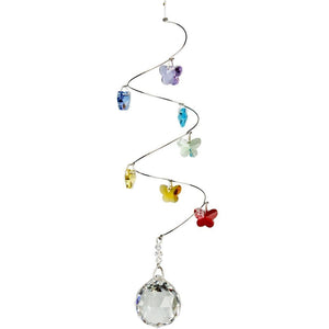 Crystal Spiral Butterfly Suncatcher - Lighten Up Shop