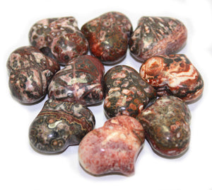 Leopard Skin Jasper Heart 1" - Lighten Up Shop