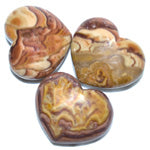 Bamboo Leaf Agate Heart - Lighten Up Shop