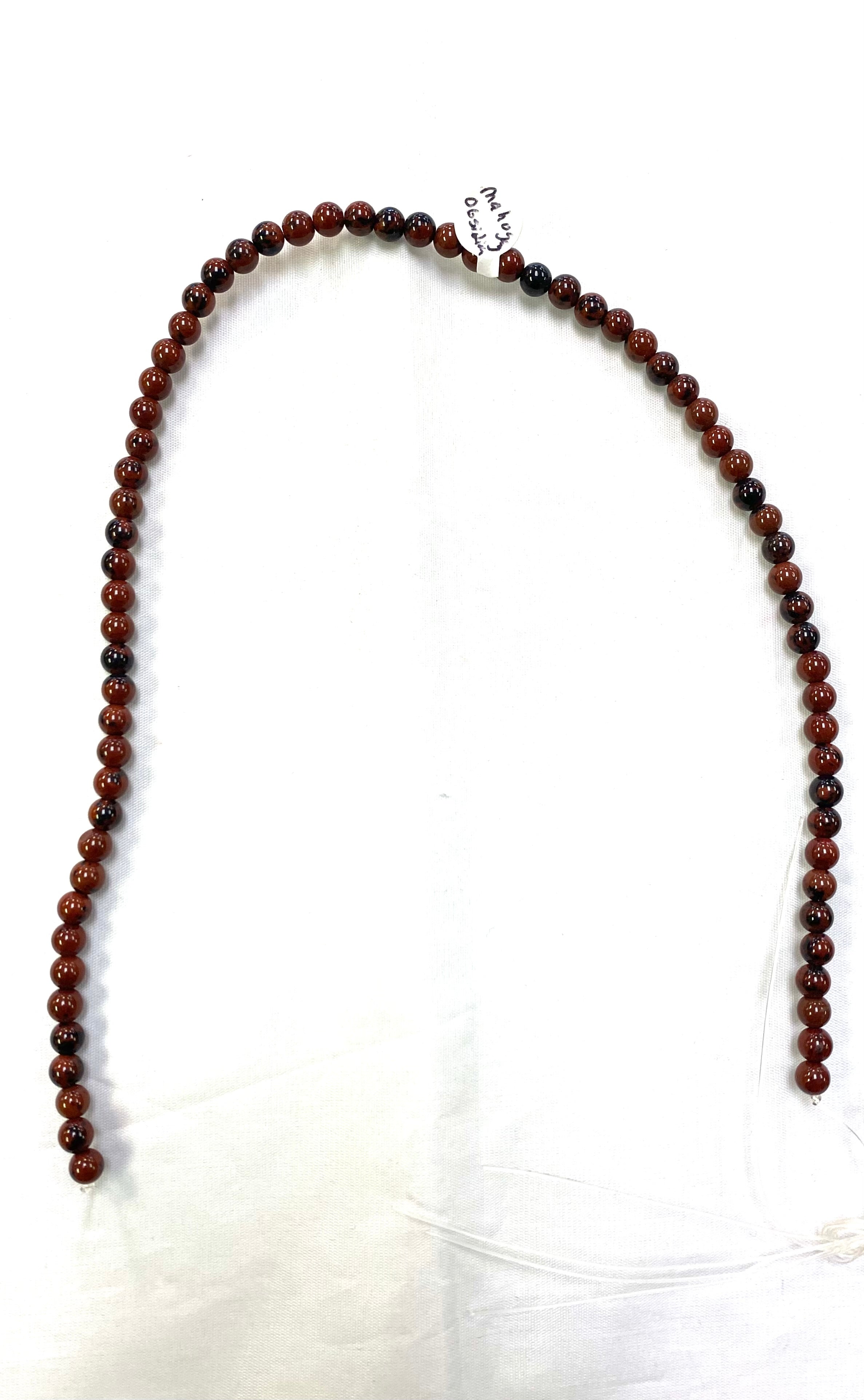 Mahogany Obsidian Bead Strand (small bead) - Lighten Up Shop