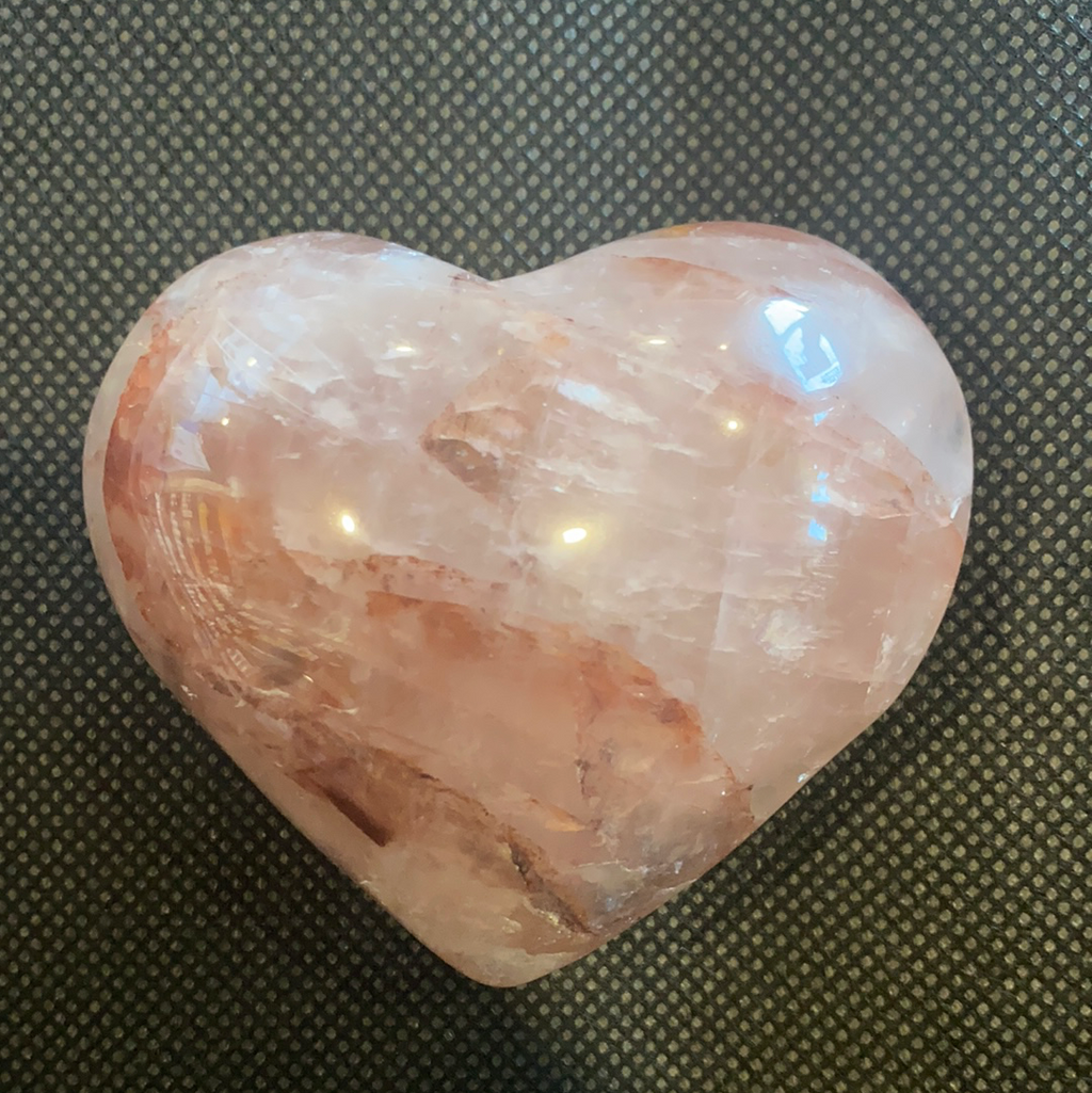 Red Hematoid Quartz Heart - Lighten Up Shop