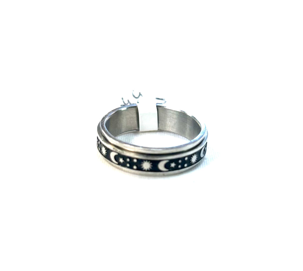 Moon & Stars Spinner Ring - Lighten Up Shop