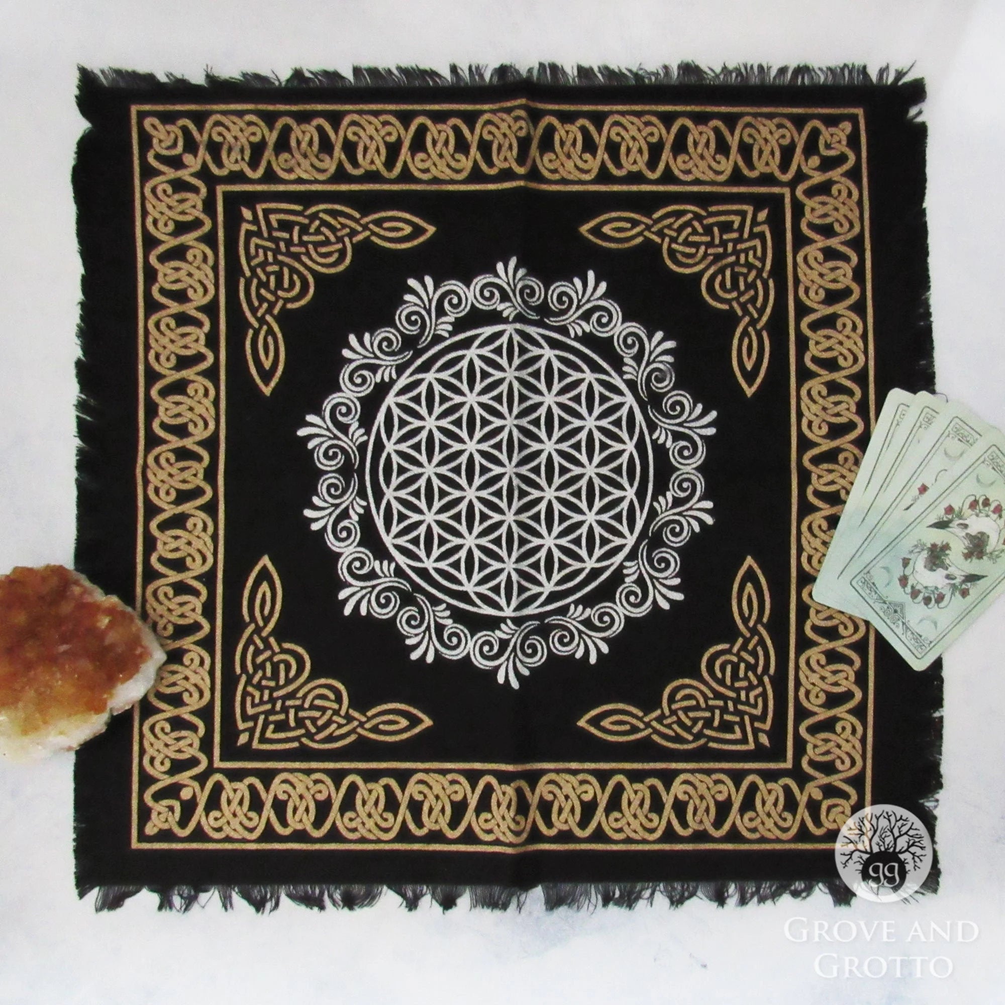 Flower of Life Altar Cloth 18" - Lighten Up Shop