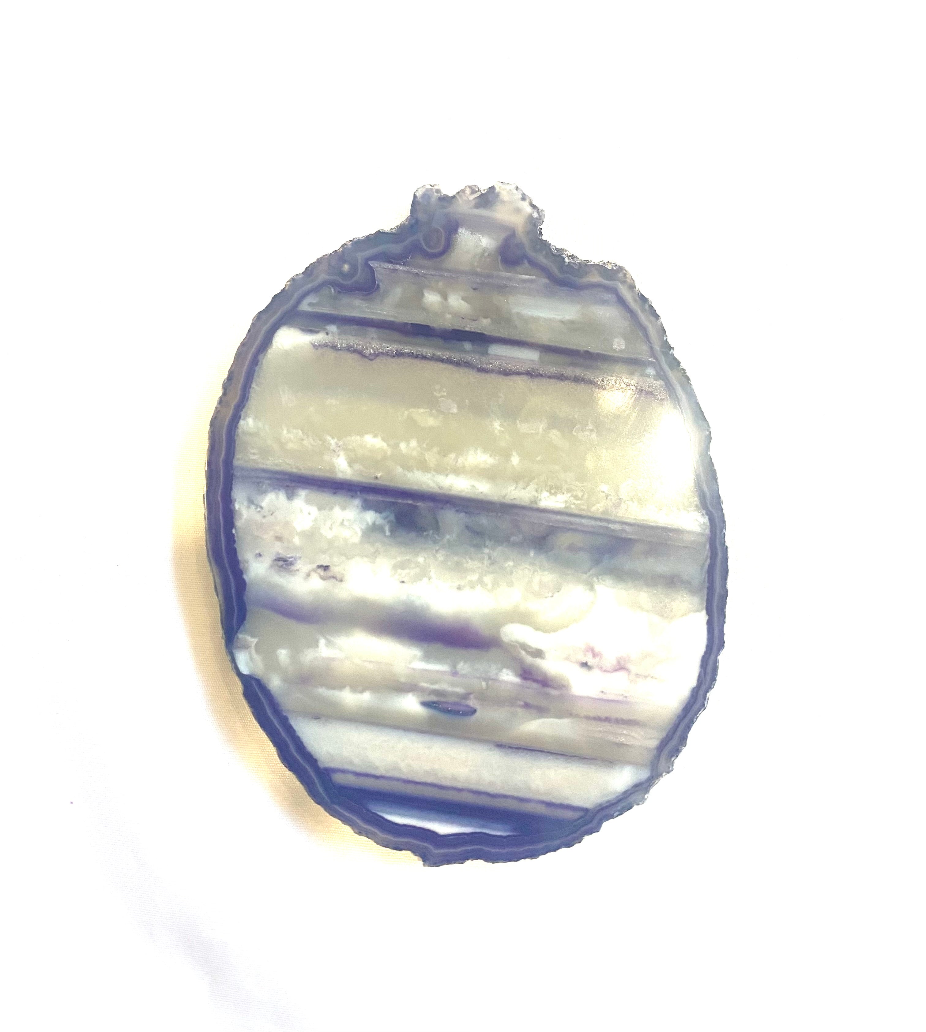 Agate Slice - Purple/White - Lighten Up Shop