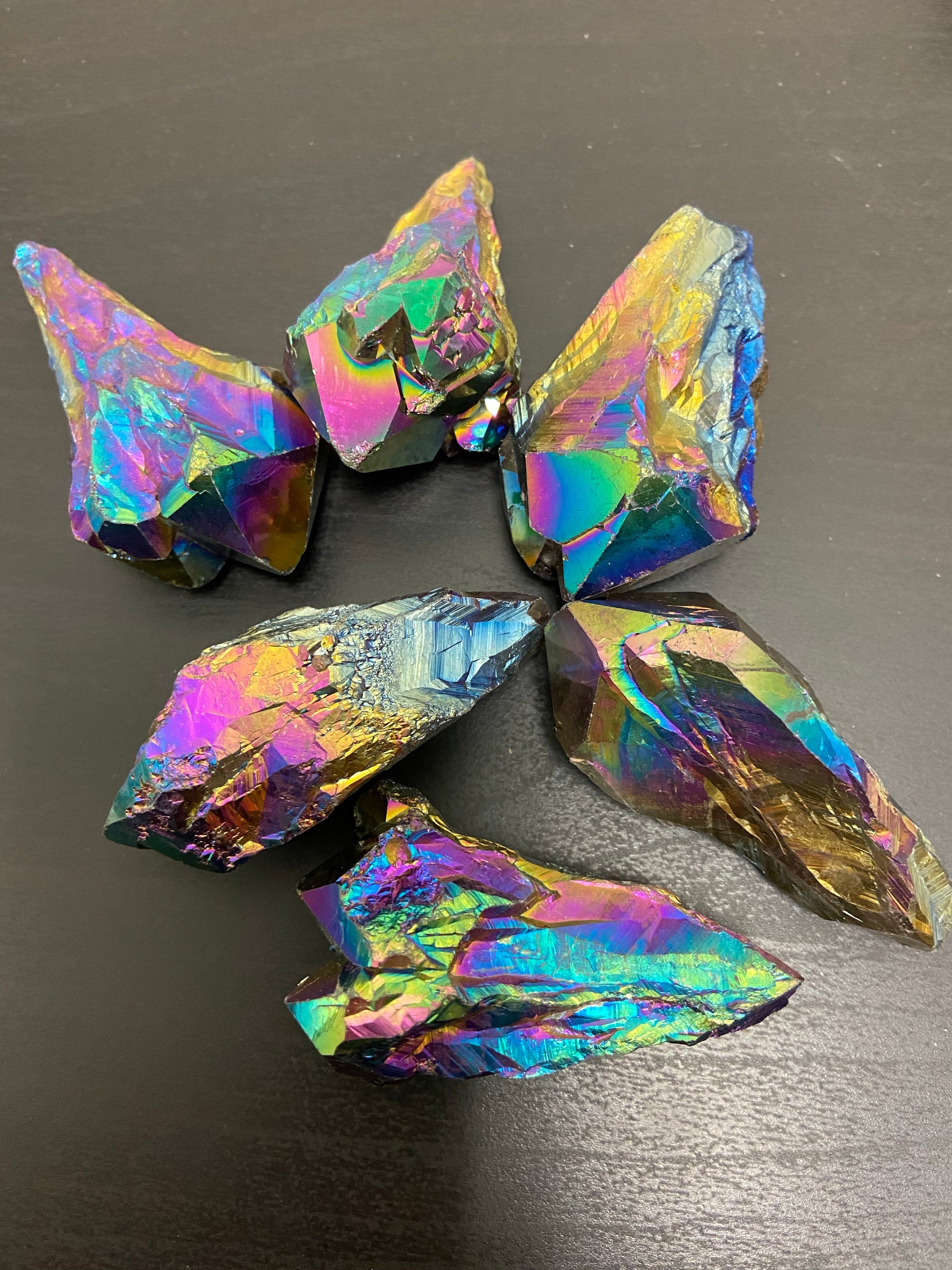 Titanium Aura Quartz Points - Lighten Up Shop