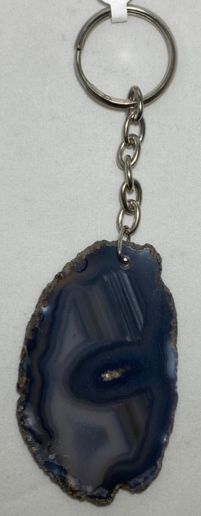 Agate Keychain Blue - Lighten Up Shop