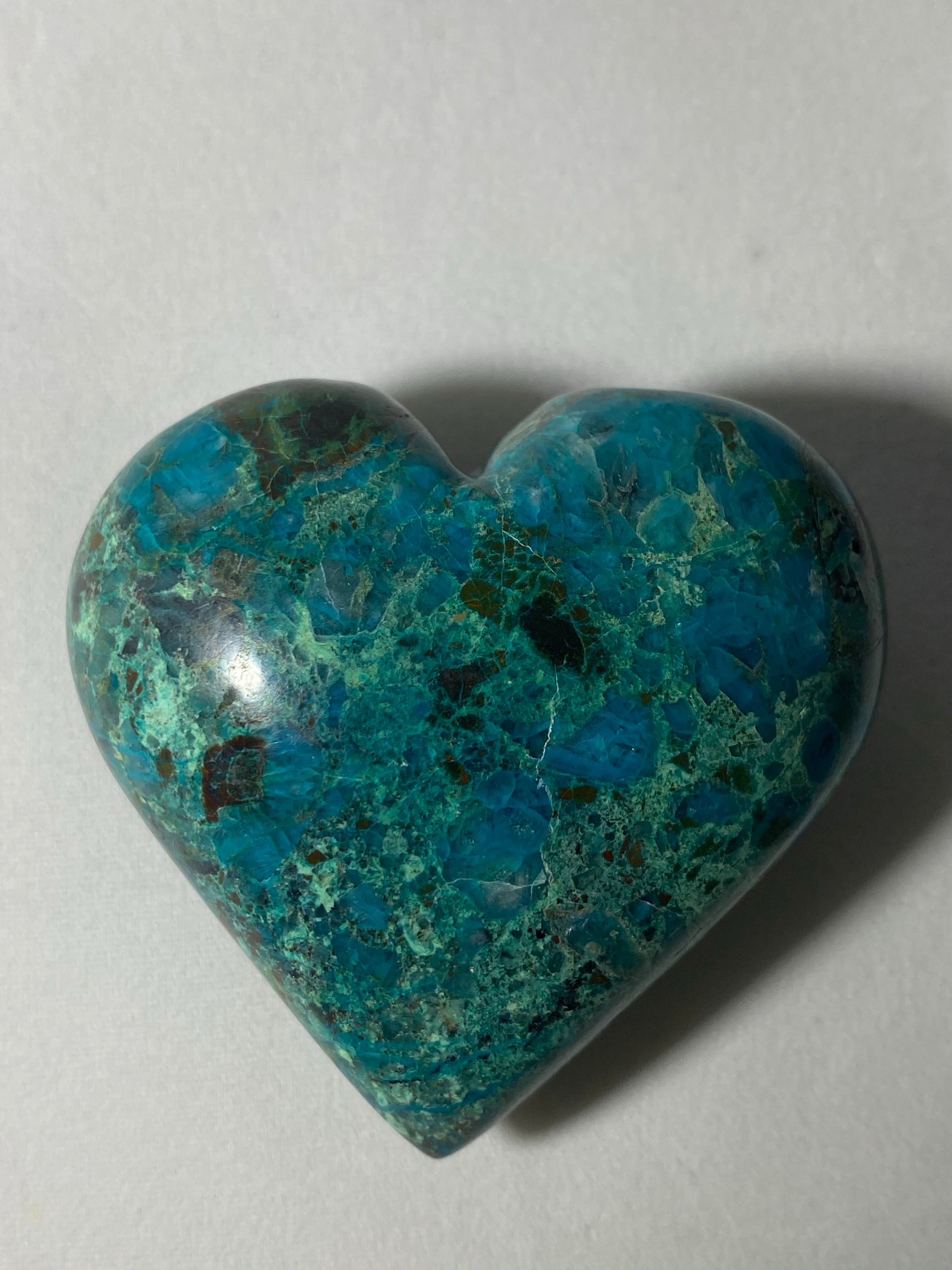 Chrysocolla Heart $60 - Lighten Up Shop