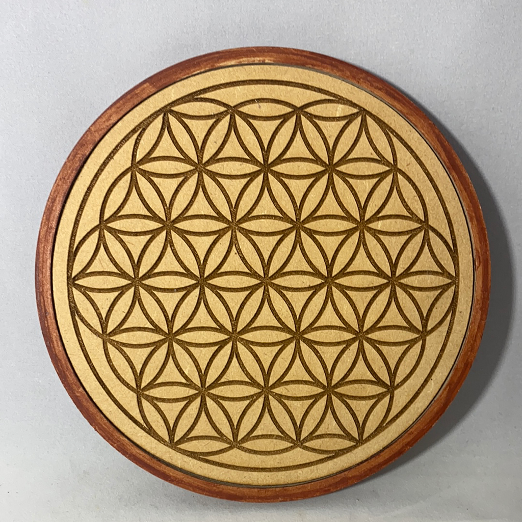 Wood Grid Small Flower of Life - Lighten Up Shop