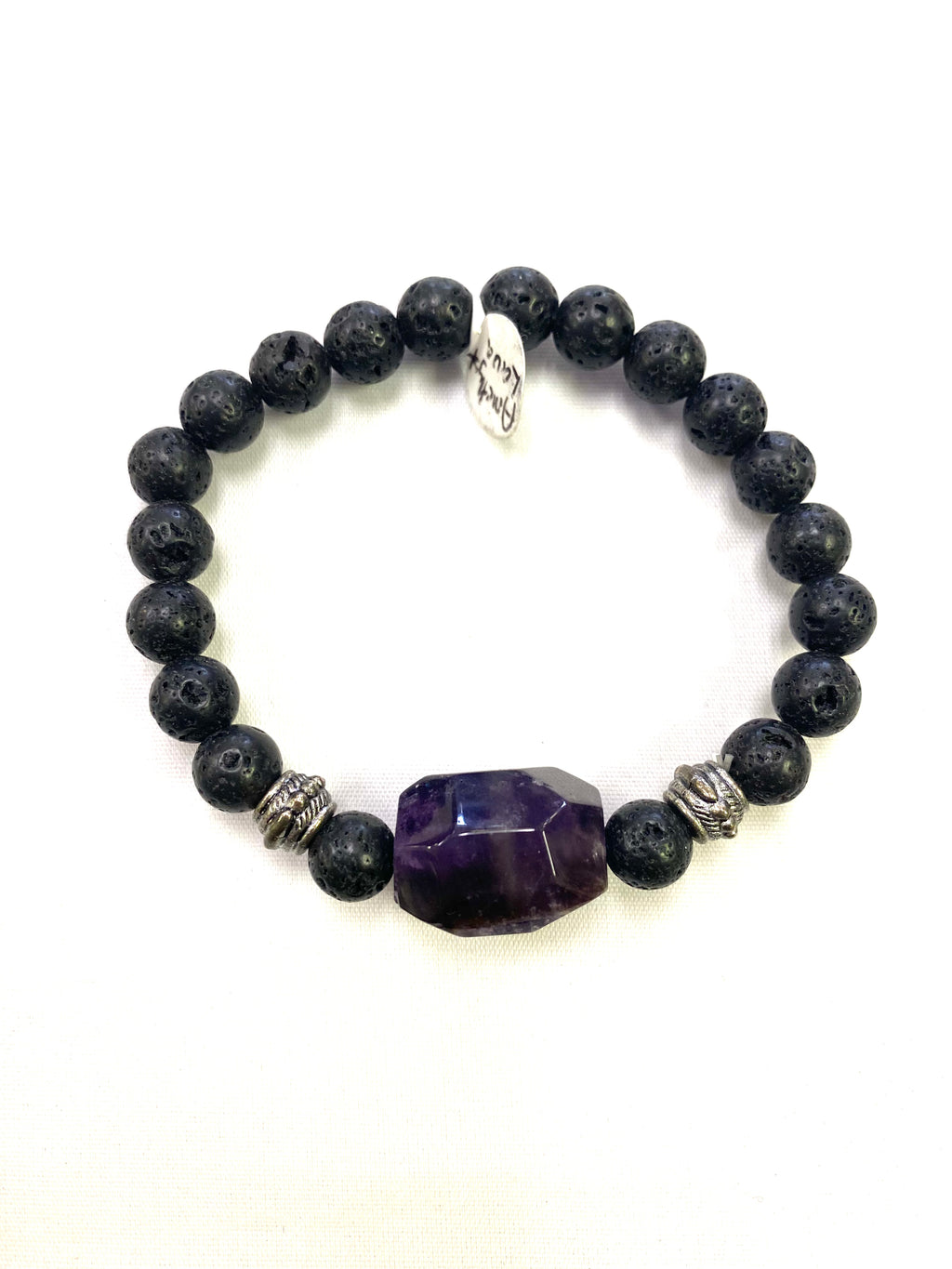 Amethyst Lava Bracelet - Lighten Up Shop