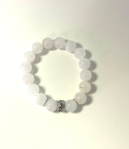 Clear Quartz Bracelet - Large Bead - Lighten Up Shop