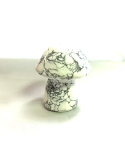 Howlite Carved Mushroom (2”) - Lighten Up Shop