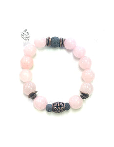 Rose Quartz Lava -  Large Bead - Lighten Up Shop