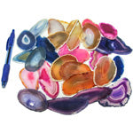 Agate Slice Various Colours - Lighten Up Shop